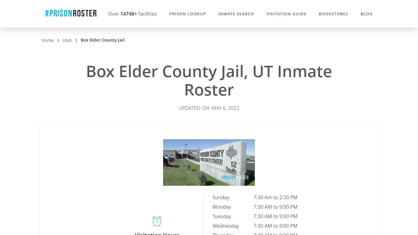 Box Elder County Jail, UT Inmate Roster