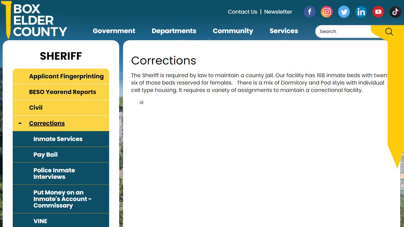 Corrections - Box Elder County, Utah