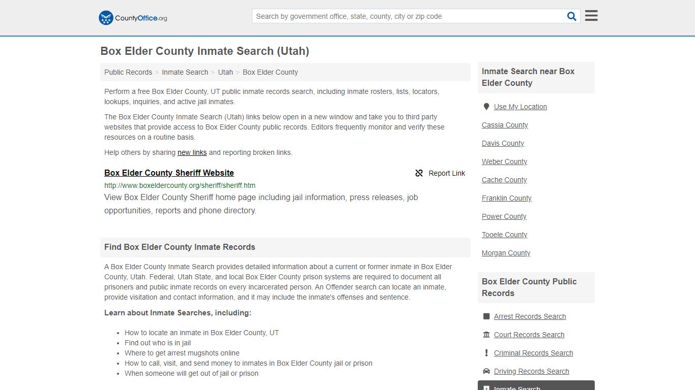 Inmate Search - Box Elder County, UT (Inmate Rosters ...